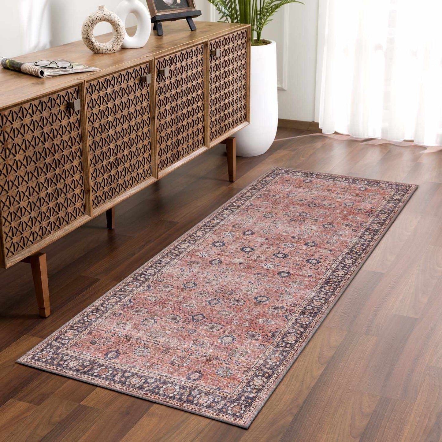 Ganyangan Red Washable Rug