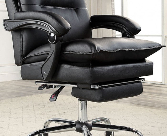 FOA Perce Contemporary Faux Leather Office Chair - Black