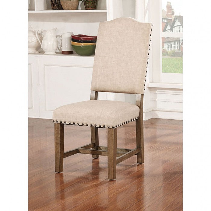 FOA Julia Rustic Nailhead Trim Dining Side Chair - Set of 2