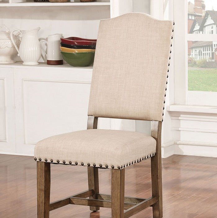 FOA Julia Rustic Nailhead Trim Dining Side Chair - Set of 2