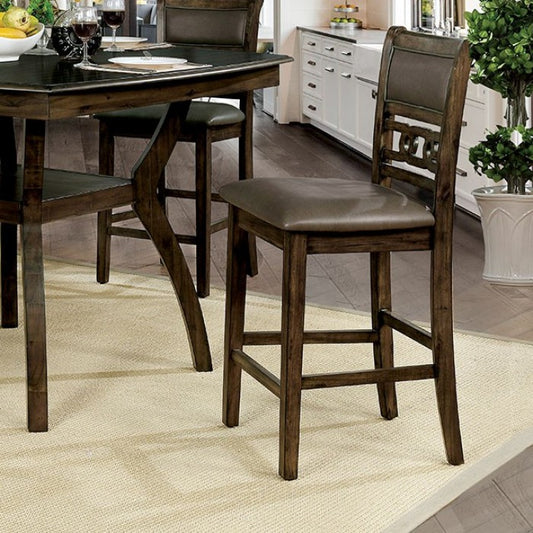 FOA Flick Transitional Padded Leatherette Counter Height Dining Chair