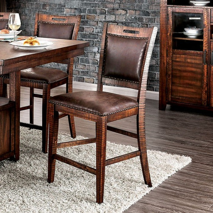 FOA Wichita Rustic Counter Height Dining Chair