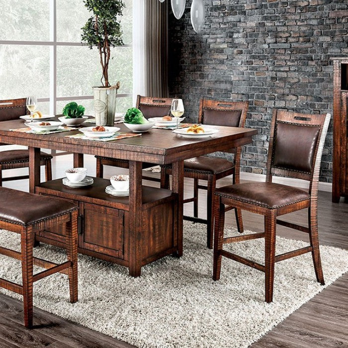 FOA Wichita Rustic Counter Height Dining Chair