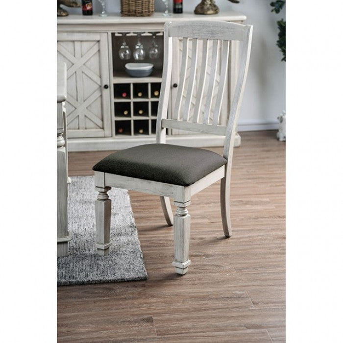 FOA Georgia Transitional Padded Fabric Set of 2 Dining Side Chair