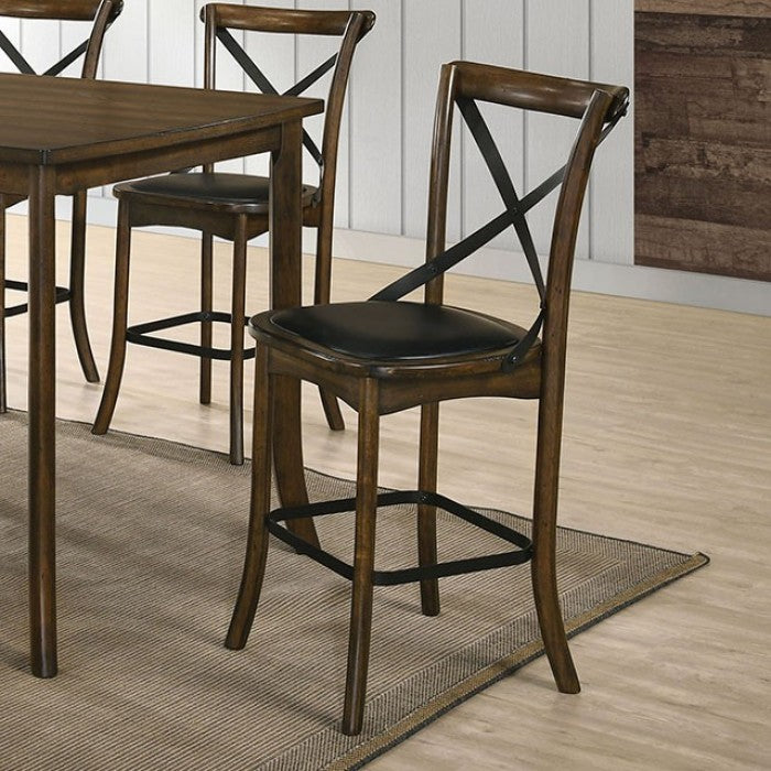 FOA Buhl Indutrial Counter Height Dining Chair - Set of 2