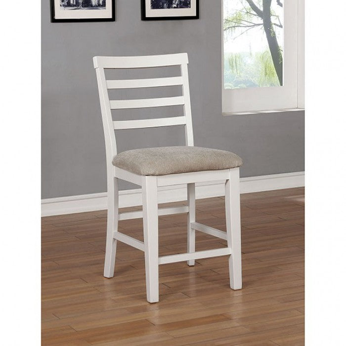 FOA Kiana Transitional Panel Back Counter Height Dining Chair