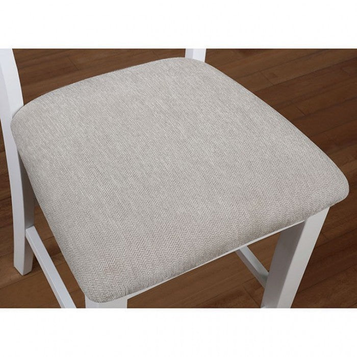 FOA Kiana Transitional Panel Back Counter Height Dining Chair