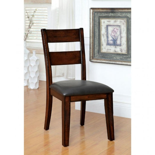 FOA Dickinson Transitional Dark Cherry Dining Side Chair - Set of 2