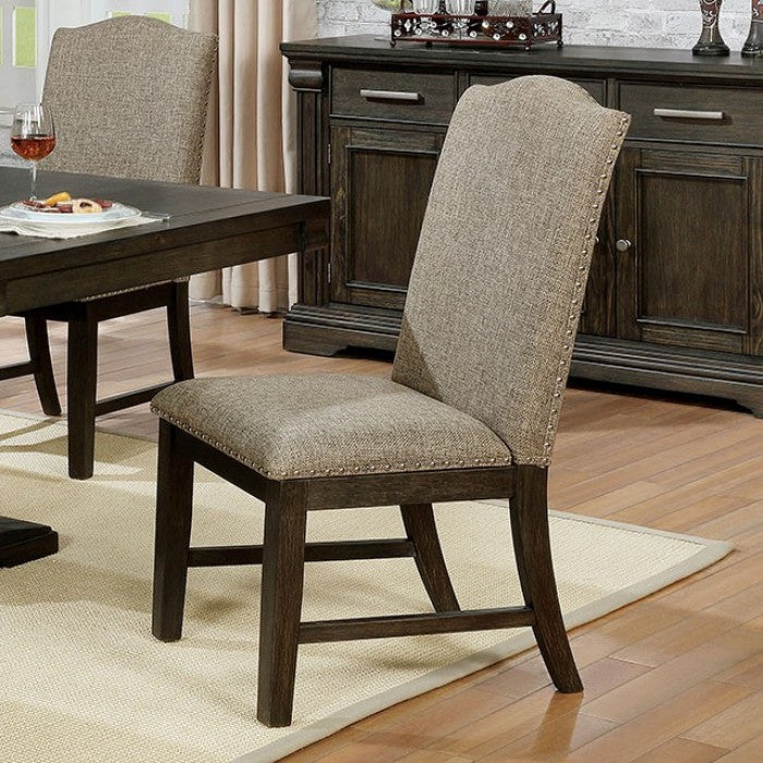 FOA Faulk Transitional Padded Fabric Seat Set of 2 Dining Side Chair