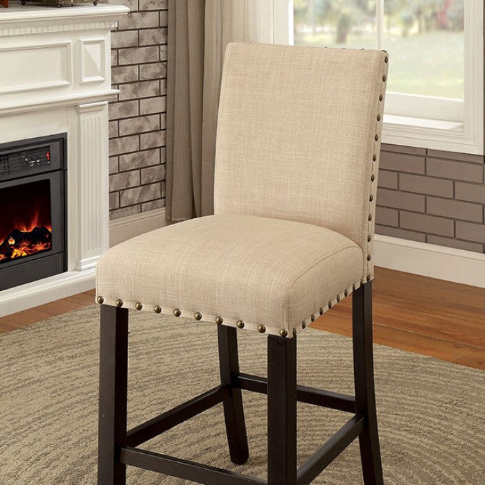 FOA Kaithlin Transitional Set of 2 Counter Height Dining Chair