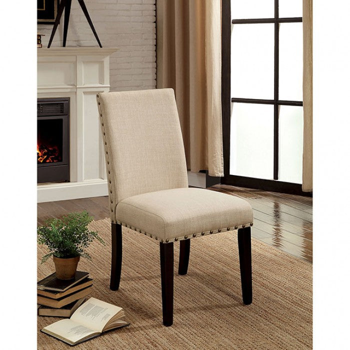 FOA Kaitlin Industrial Nailhead Trim Dining Side Chair - Set of 2