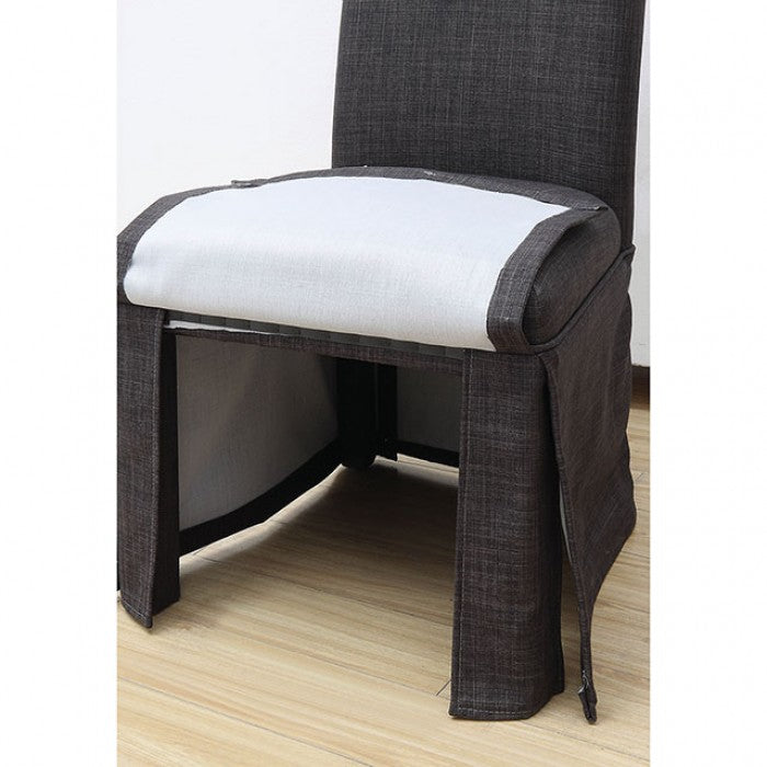 FOA Kortrijk Transitional Skirted Panel Dining Side Chair