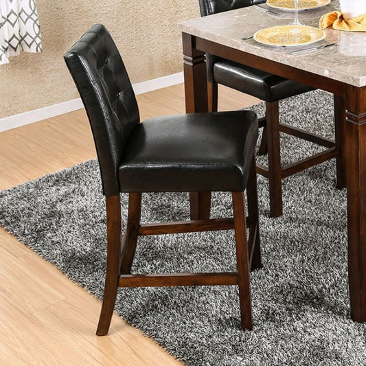 FOA Marstone Transitional Set of 2 Counter Height Dining Chair