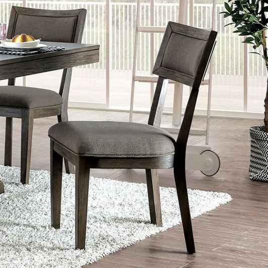 FOA Leeds Rustic Curved Padded Back Set of 2 Dining Side Chair