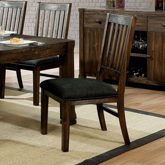 FOA Scranton Rustic Fabric Set of 2 Dining Side Chair