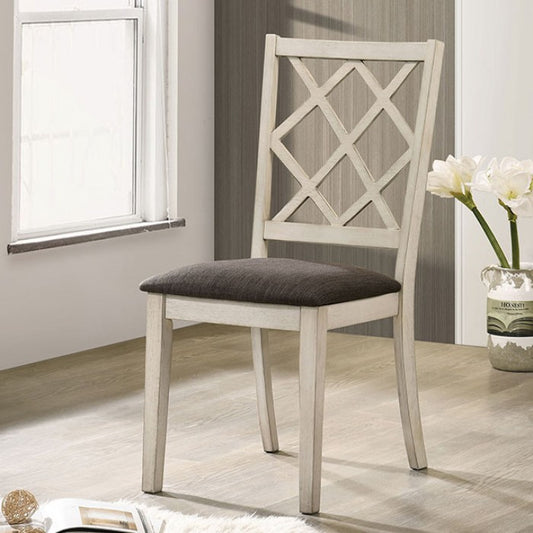 FOA Haleight Transitional Criss-cross Back Design Dining Side Chair