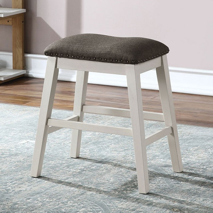 FOA Heidelberg Transitional Nailhead Trim Counterheight Bar Stool