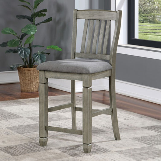 FOA Anaya Transitional Wire-brushed Finish Counter Height Dining Chair