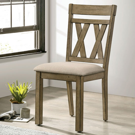 FOA Templemore Rustic Style Set of 2 Farmhouse Side Dining Chair