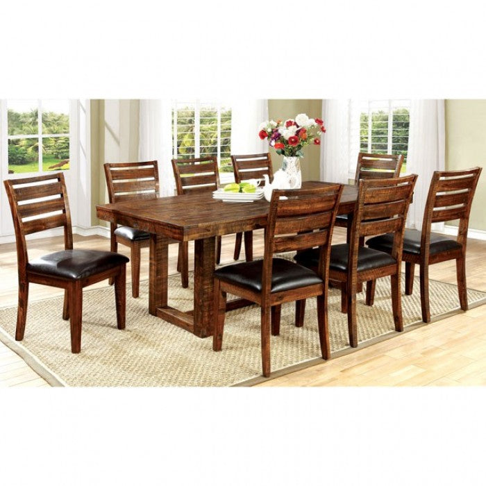 FOA Oxley Transitional Dark Oak Dining Side Chair - Set of 2