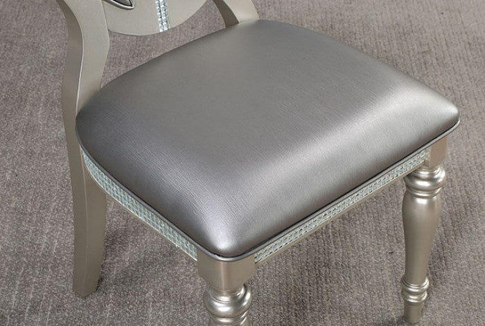 FOA Cathalina Transitional Faux Leather Side Dining Chair