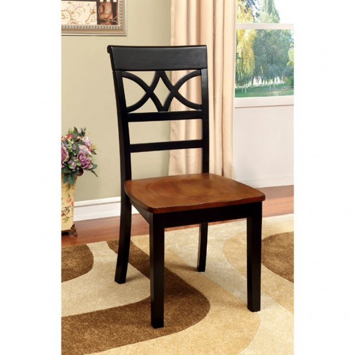 FOA Torrington Transitional Two-tone Design Dining Side Chair - Set of 2