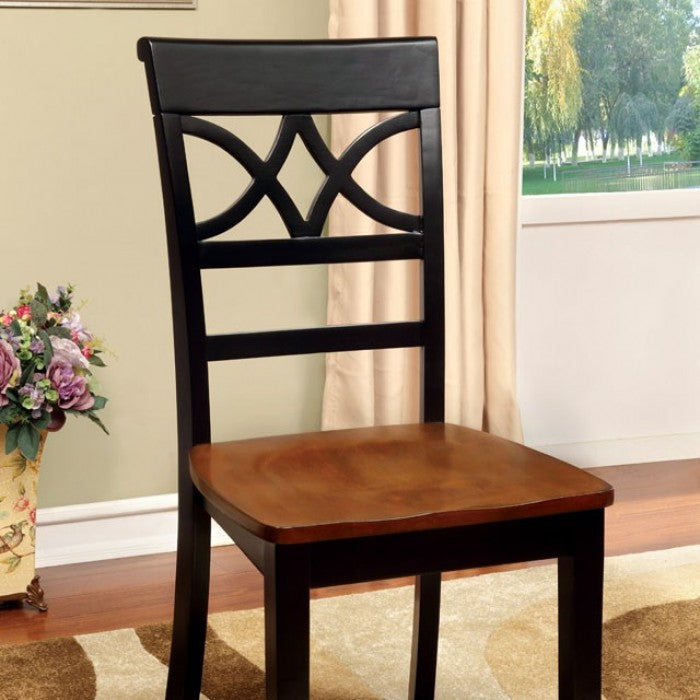 FOA Torrington Transitional Two-tone Design Dining Side Chair - Set of 2