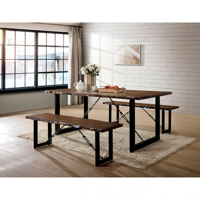 FOA Dulce Industrial Two-Tone Design Dining Bench