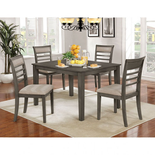 FOA Taylah 5-Piece Transitional Wooden Table Top Dining Set