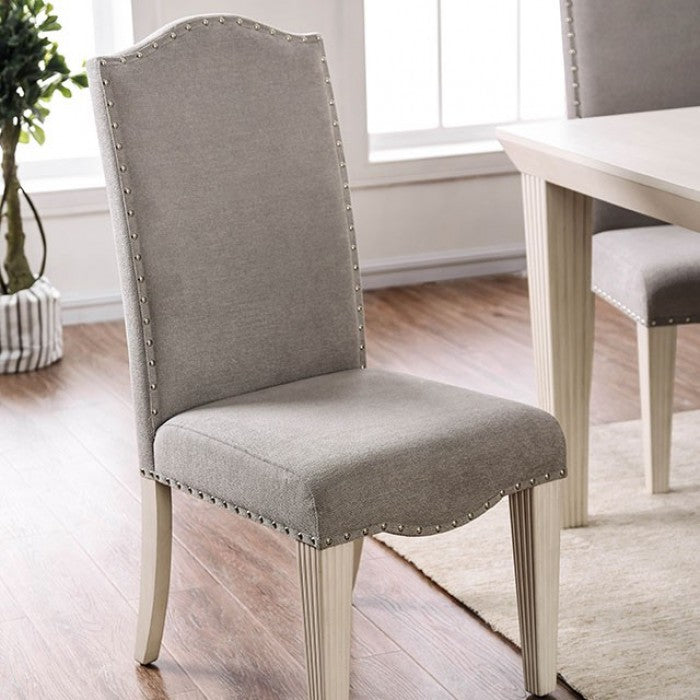 FOA Daniella Transitional Nailhead Trim Set of 2 Dining Side Chair