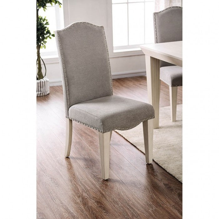 FOA Daniella Transitional Nailhead Trim Set of 2 Dining Side Chair