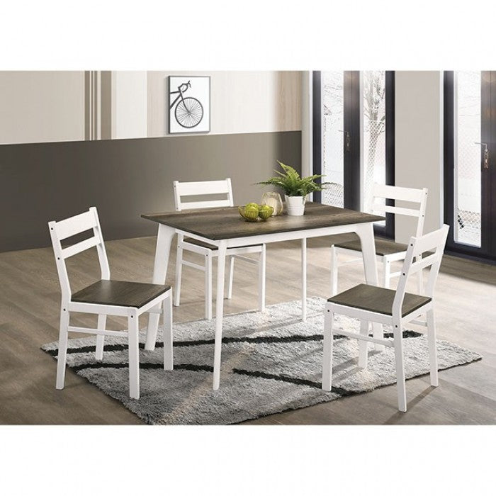 FOA Debbie Natural Wood Grain Seat 5-Piece Dining Set