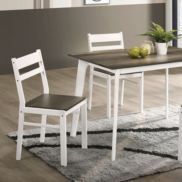 FOA Debbie Natural Wood Grain Seat 5-Piece Dining Set