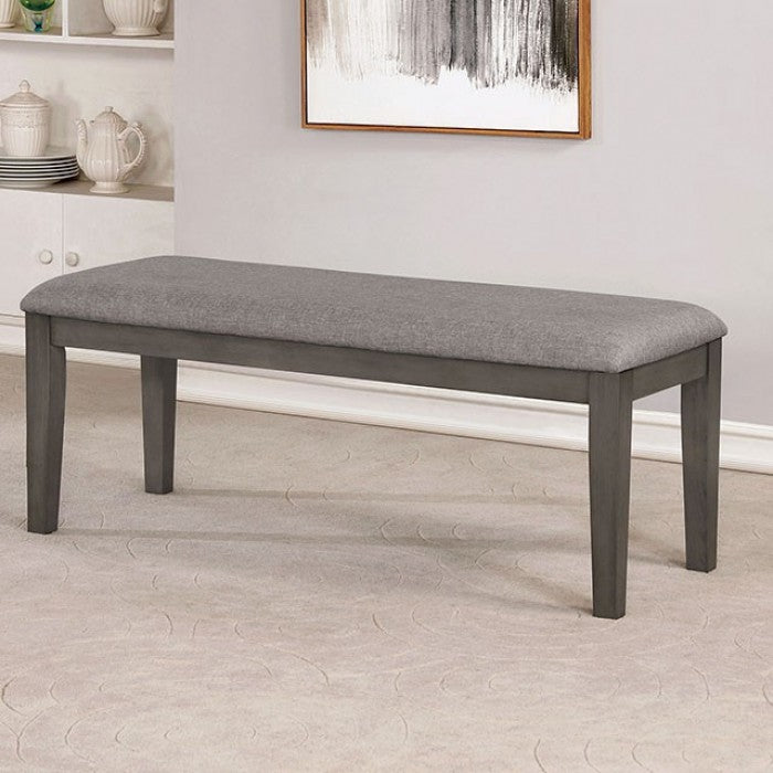 FOA Viana Transitional Padded Fabric Cushion Dining Bench