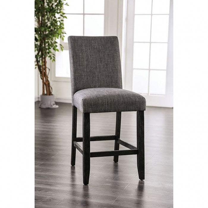 FOA Brule Rustic Gray Counter Height Dining Chair - Set of 2