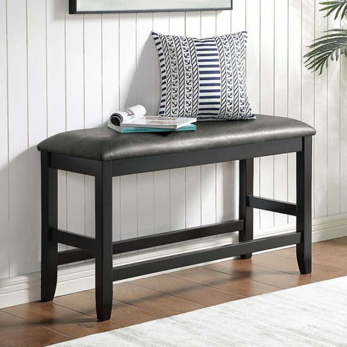 FOA Kearney Industrial Dining Bench - Black/Gray