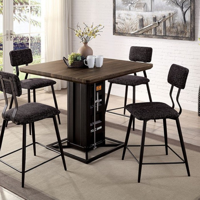 FOA Dicarda Industrial Counter Height Dining Chair - Set of 2