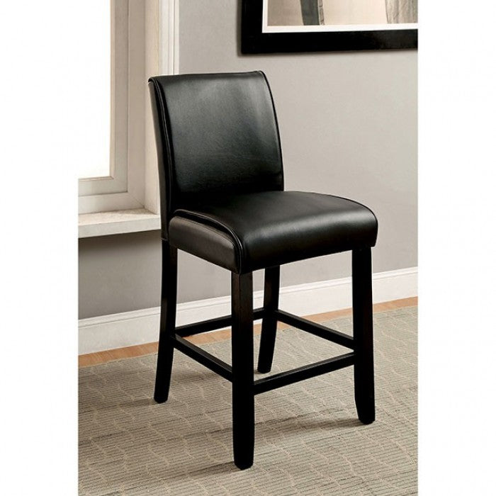 FOA Gladstone Contemporary Faux Leather Set of 2 Counter Height Dining Chair