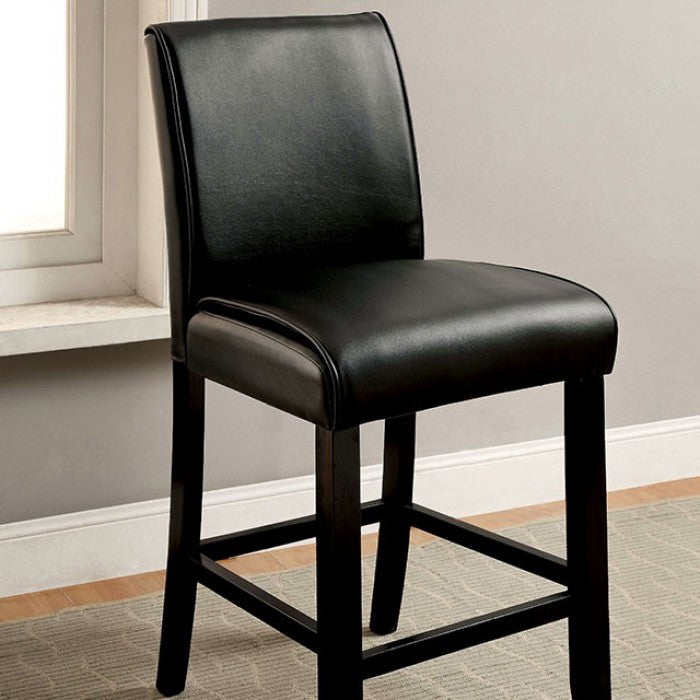 FOA Gladstone Contemporary Faux Leather Set of 2 Counter Height Dining Chair