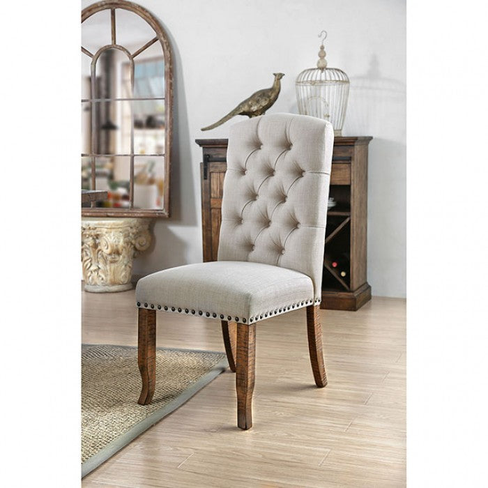 FOA Gianna Rustic Style Set of 2 Dining Side Chair