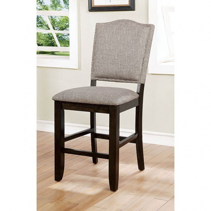 FOA Taegan Transitional Nailhead Trim Counter Height Dining Chair - Set of 2