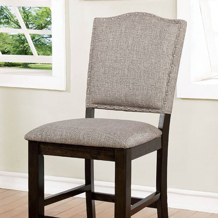 FOA Taegan Transitional Nailhead Trim Counter Height Dining Chair - Set of 2