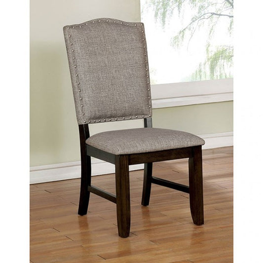 FOA Teagan Transitional Nailhead Trim Set of 2 Dining Side Chair