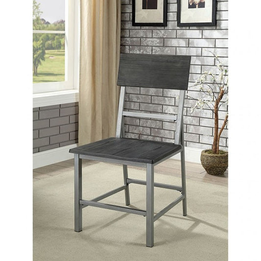 FOA Nunez Industrial Style Set of 2 Dining Side Chair