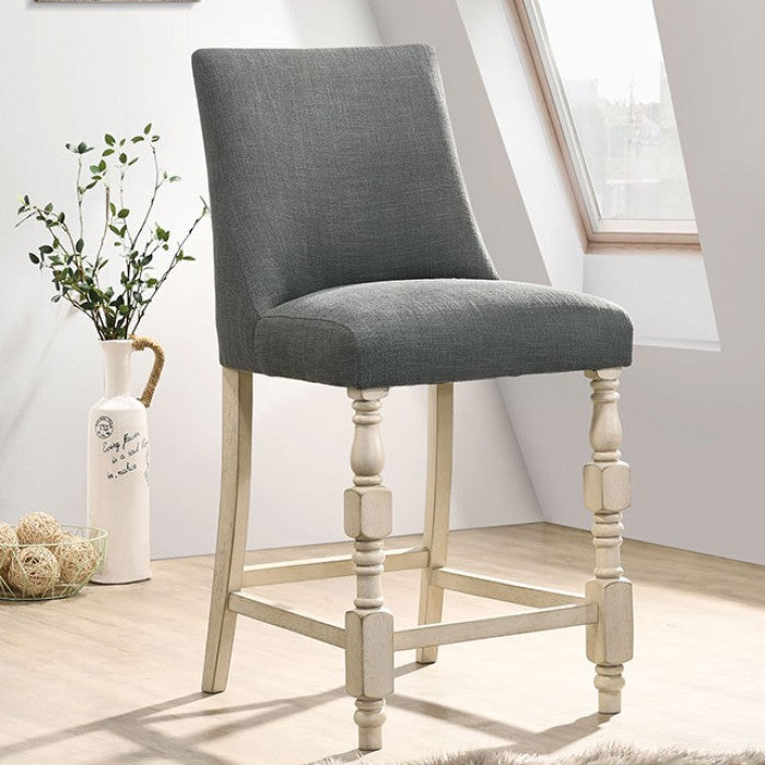 FOA Plymouth Padded Fabric Seat Counter Height Dining Chair