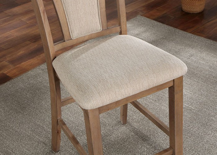 FOA Upminster Set of 2 Transitional Counter Height Dining Chair