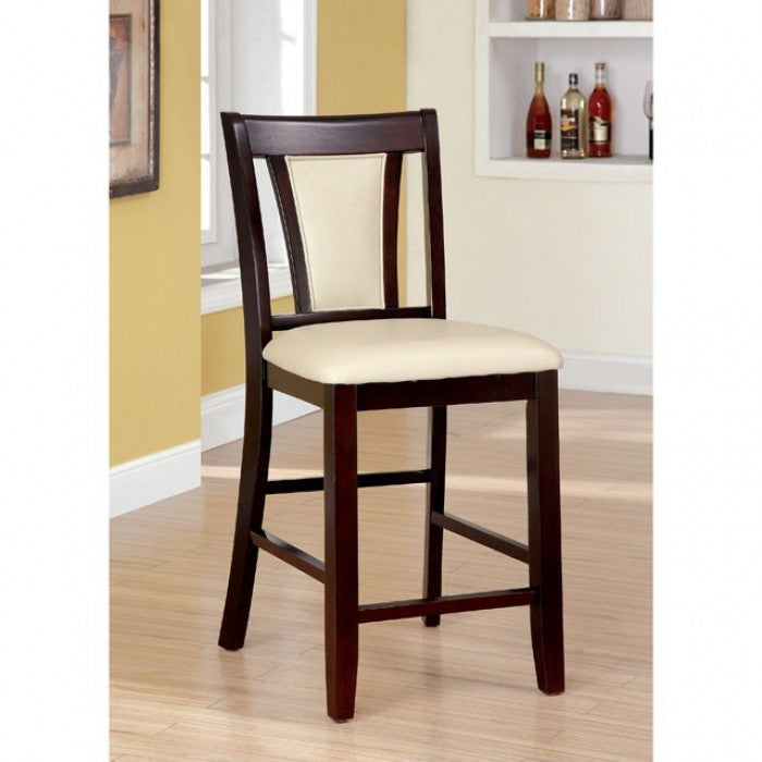 FOA Brent Transitional Set of 2 Counter Height Chair - Ivory