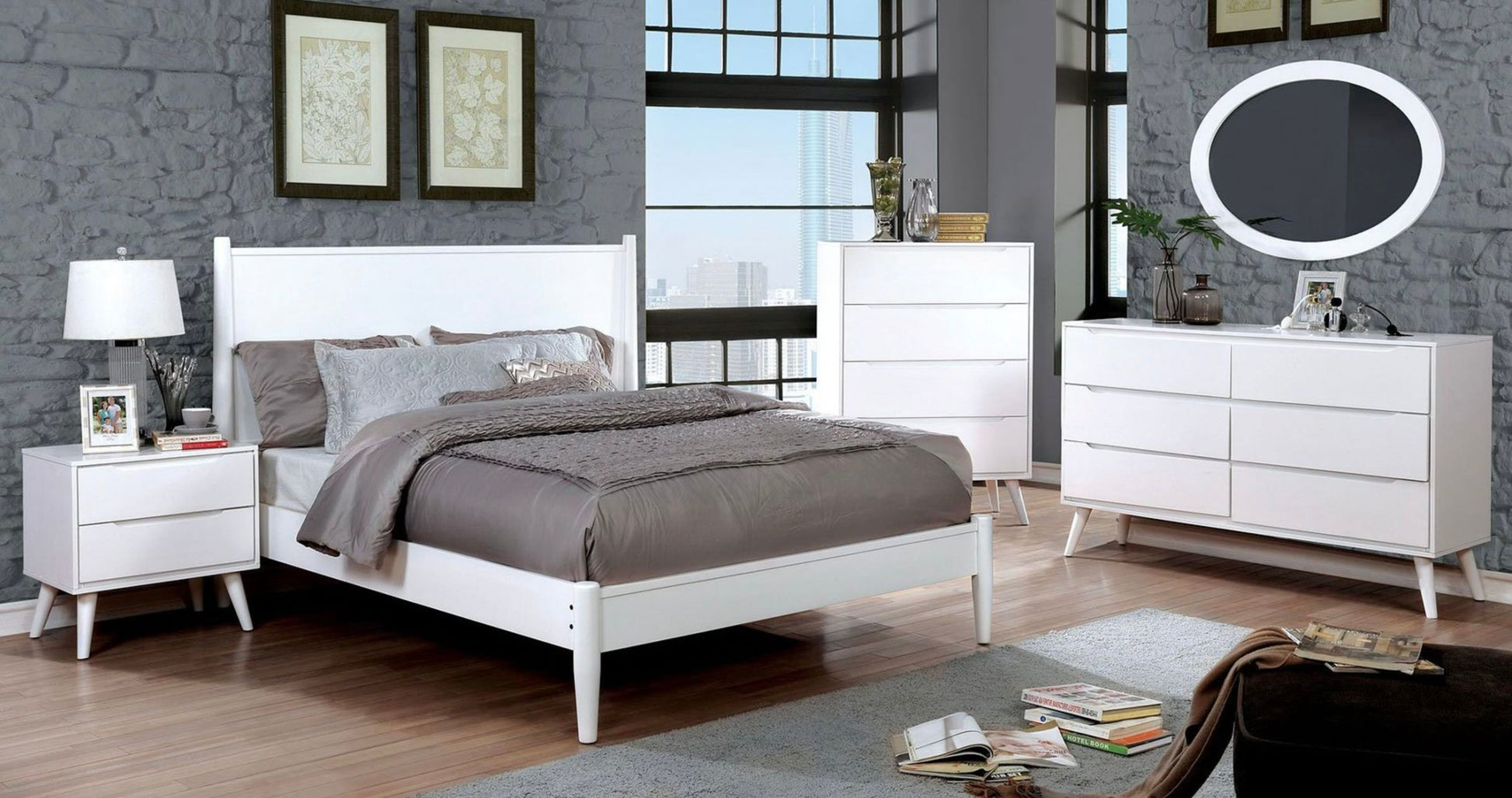 Lennart Mid-Century Modern King Bedroom Set