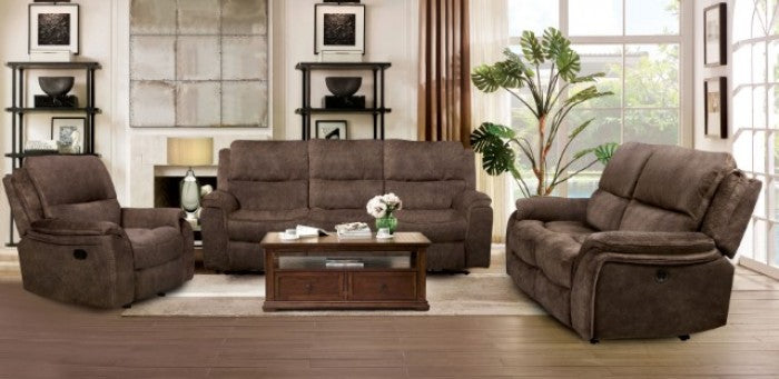 FOA Henricus Transitional Glider Recliner - Dark Brown