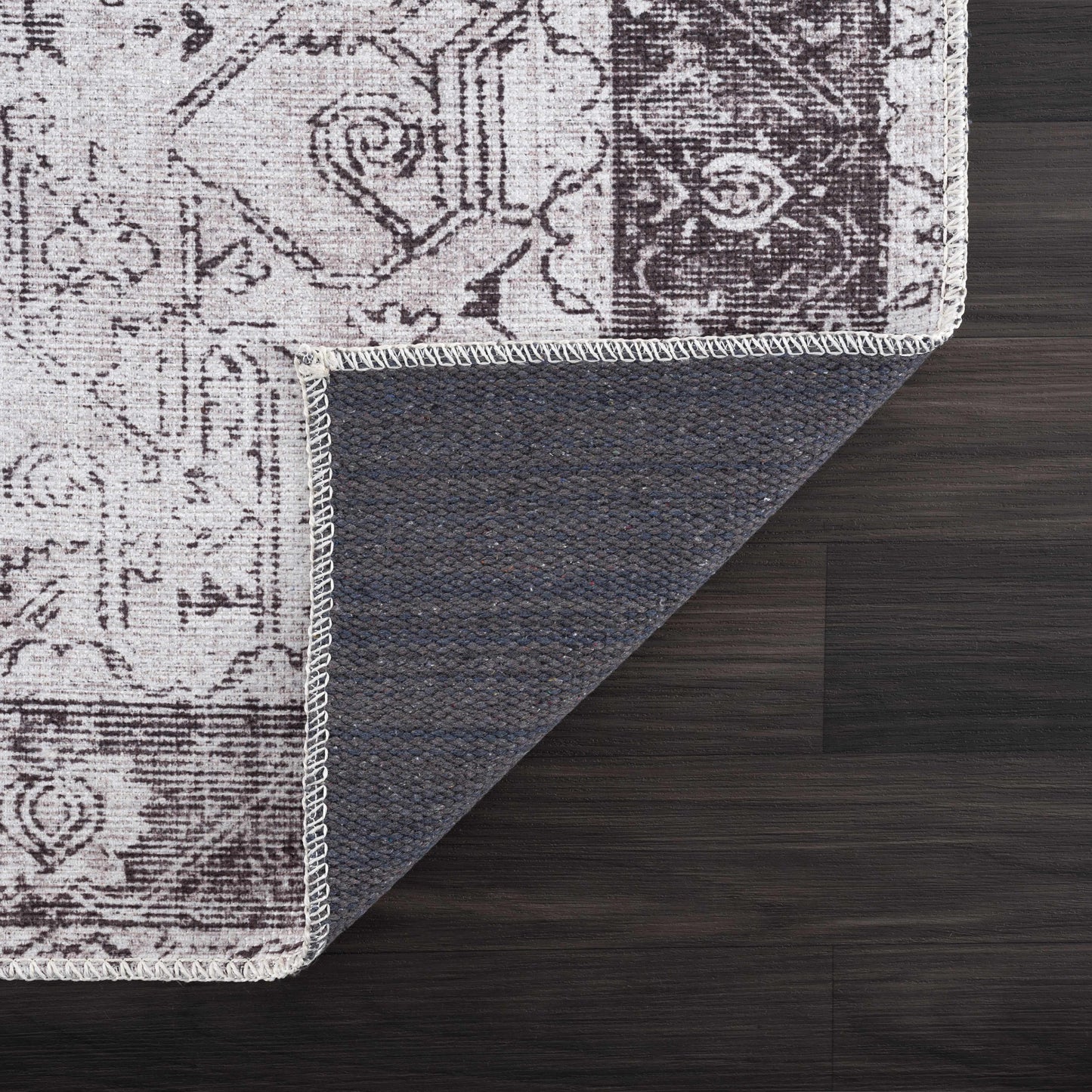 Rosman Gray Washable Rug - Clearance